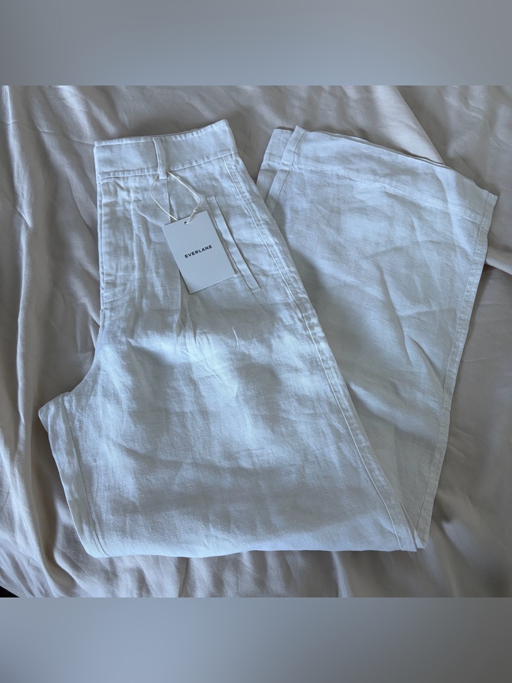 NWT Everlane Way High European Flax Linen Pants